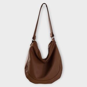 Thirty-One Jewell Pebbled Faux Leather Carmel Brown Hobo Bag